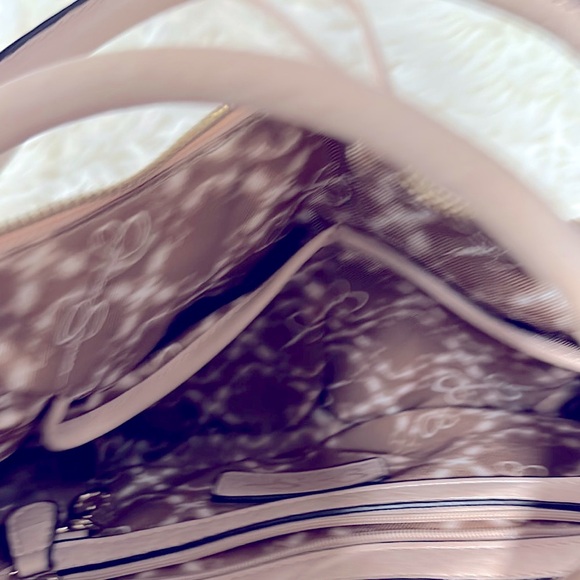 Jessica Simpson Striped Handbag - crossbody Pink and Brown - Picture 4 of 5